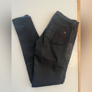 Rag and Bone Leather Moto Jeans